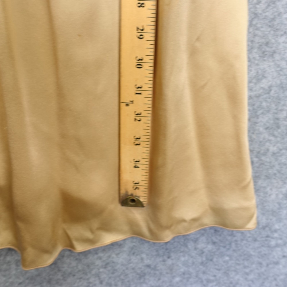 GIANNI VERSACE Dress Womens 44 M 8 Gold Silk Slip Cocktail Flowy Italian Luxury - Picture 7 of 16